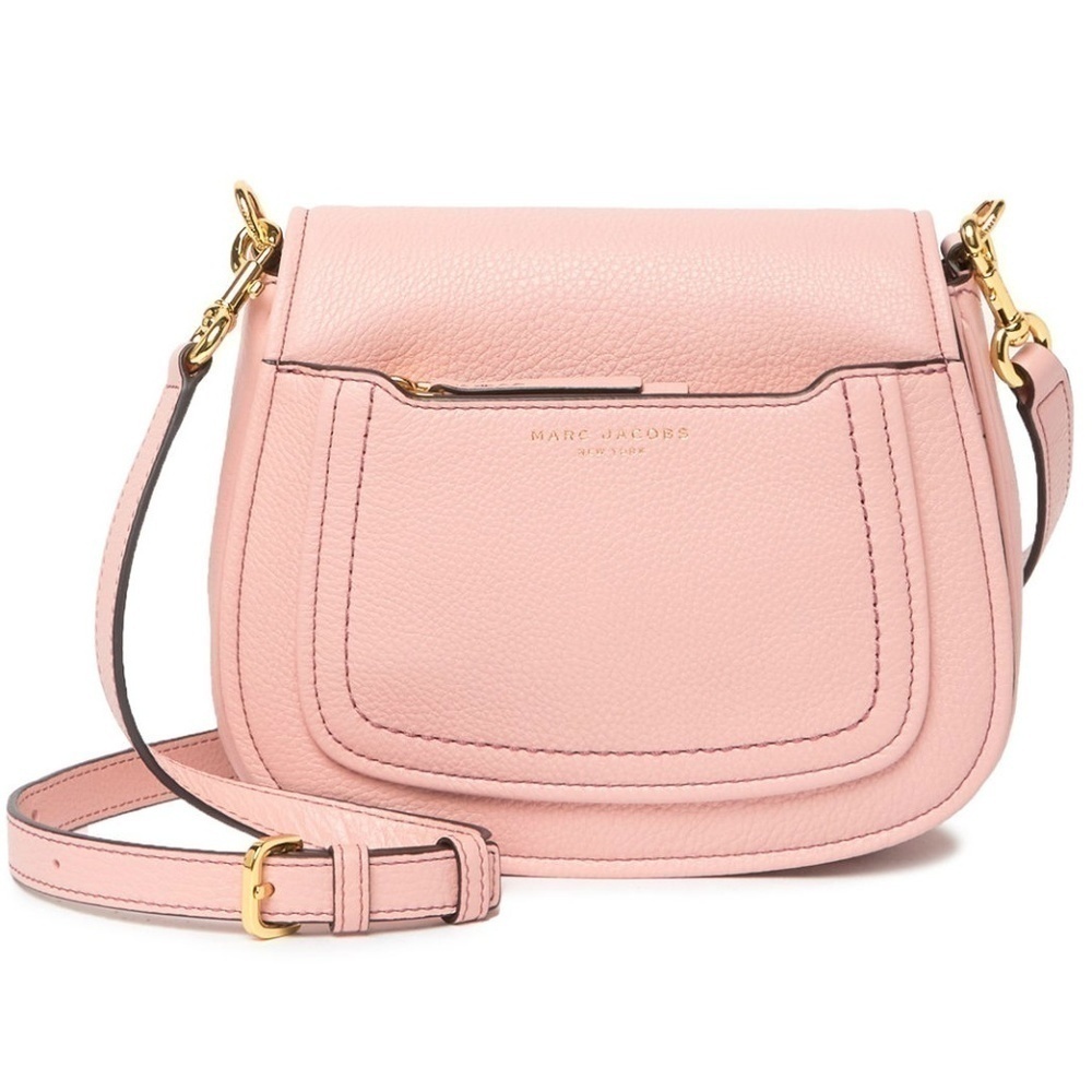 💕MARC JACOBS💕 Empire City Mini Messenger Leather Crossbody Bag Rose Light Pink